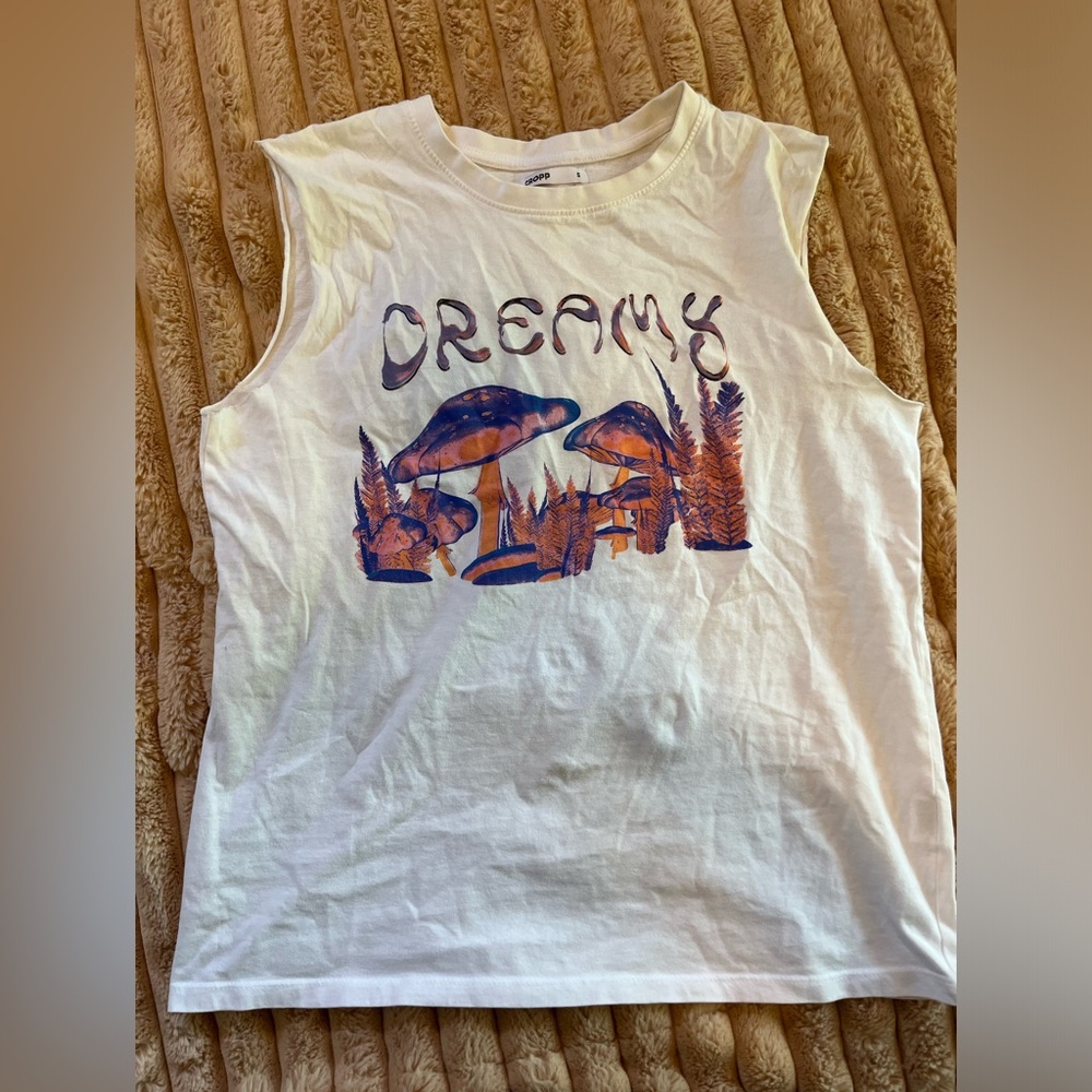 Chrome Mushroom Muscle-Tee